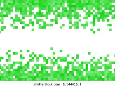 Green vector pixel background