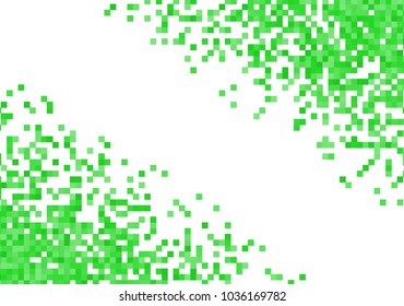 Green vector pixel background