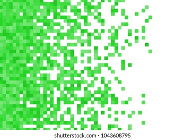 Green vector pixel background