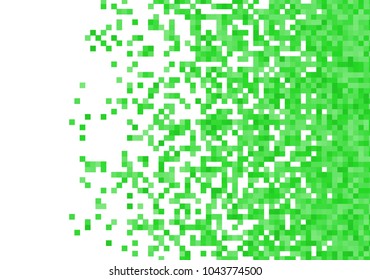 Green vector pixel background