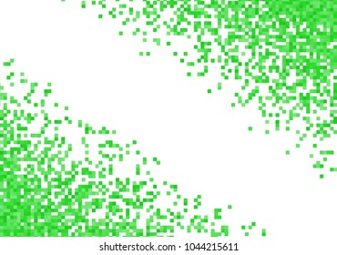 Green vector pixel background