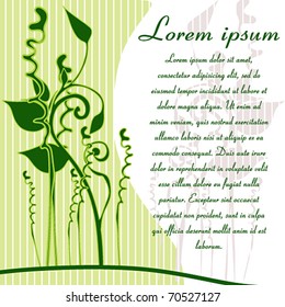 green vector plant with text