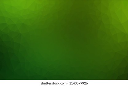 Green vector polygonal template. Triangular geometric sample with gradient.  A new texture for your design.