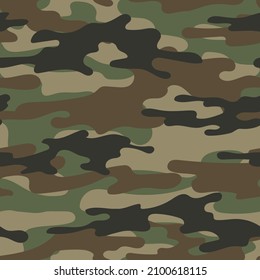 camuflaje de impresión vectorial verde. patrón transparente para ropa o impresión