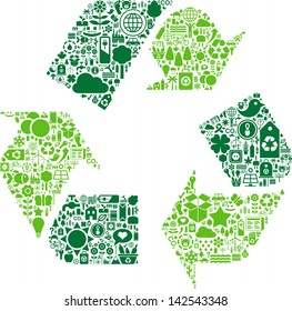 Green vector recycle icon