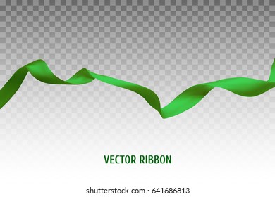 Green vector ribbon