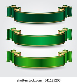 Green vector ribbons