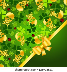 Green vector Saint Patrick's Day greeting card