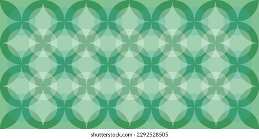 Green vector seamless pattern, abstract green geometric ornament, elegant background with grid, retro vintage style, repeat decorative design.