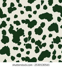 Green vector seamless texture with Spots. Abstract illustration with colored bubbles in nature style. Pattern for Design for textile, fabric, wallpapers. Vector Flat Background with Different Blotches