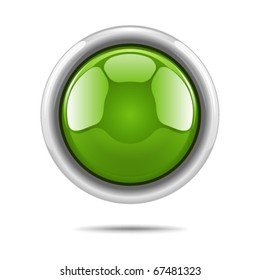 Green vector shiny button