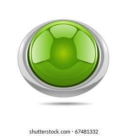 Green vector shiny button