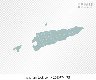 Green vector silhouette of East Timor map on transparent background.