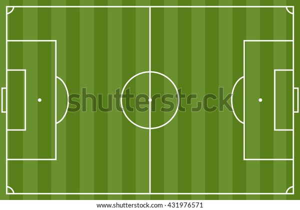 Green Vector Soccer Field Background Realistic Stock Vector (Royalty ...