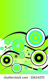 green vector spring circles