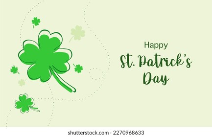 Green vector, St Patrick's day template background