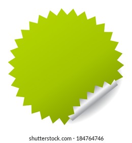 Green vector sticker