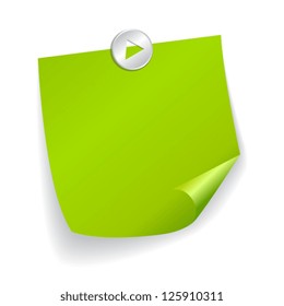Green vector sticker illustration
