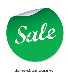 Green vector sticker SALE