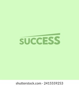 green vector SUCCESS logo with symbol