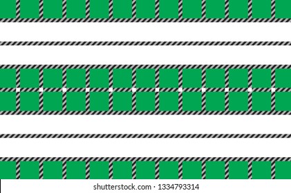 Patrón de manteles de vectores verdes.Textos para: manteles, ropa, pantalones, vestidos, papel, ropa de cama, mantas, edredones y otros productos textiles. Ilustración vectorial. - Vector