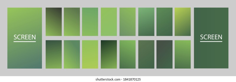 Green vector template for cover, poster, brochure, mobile app. Abstract color gradient background