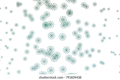 Green vector template with ice snowflakes. Modern geometrical abstract illustration with crystals of ice. The template can be used as a new year background.