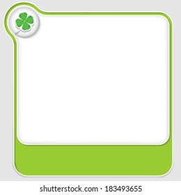 green vector text boxes with cloverleaf