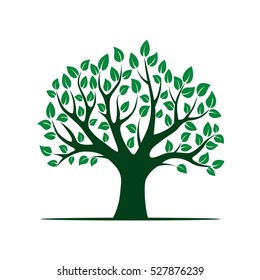 Green vector Tree. Vector Illustration. Park and Nature.