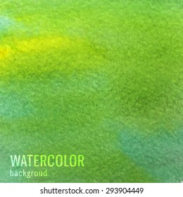 Green vector watercolor background