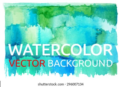 green vector watercolor background
