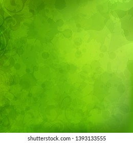 Green vector watercolor background on a green background.EPS 10