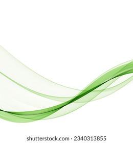 green vector wave. abstract background