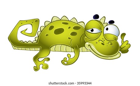 green vector weakening lizard