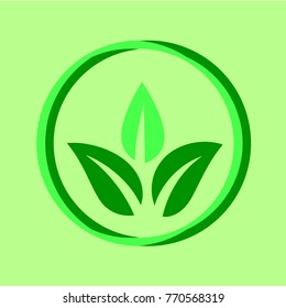 green vegan friendly logo vector design