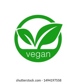 Green Vegan Product Vector Icon