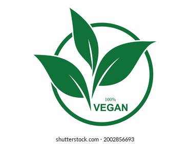 Green Vegan Product Vector Icon