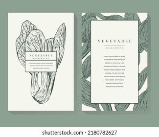 Green Vegetable Sketch Illustration Background