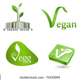 green vegetarian symbols