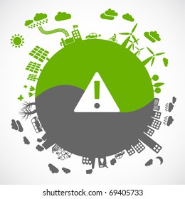 green versus gray - sustainable development concept