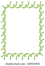 Green vertical flower frame