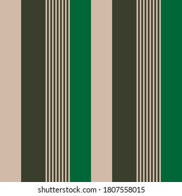 Green vertical striped seamless pattern background suitable for fashion textiles, graphics