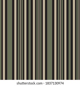 Green vertical striped seamless pattern background suitable for fashion textiles, graphics