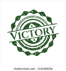 Green Victory distress rubber grunge seal