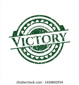 Green Victory distressed grunge seal