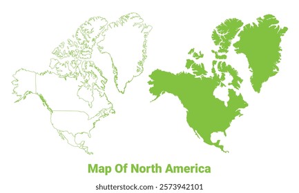 Green Vietnam map outline and flat vector illustration