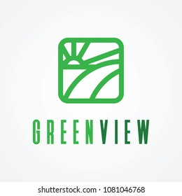 Green View Logo Template