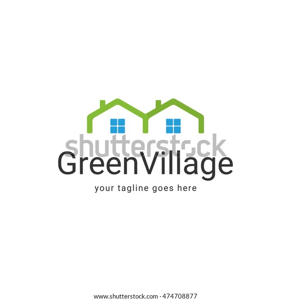 Green Village Logo Template Stock Vector (Royalty Free) 474708877