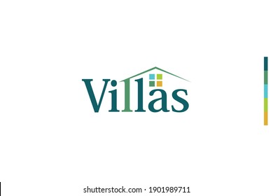 Green Villas Housing and Villa real estate Developer Company Logo Design