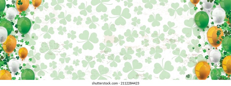 Green Vintage Banner For St Patricks Day. Eps 10 Vector File.